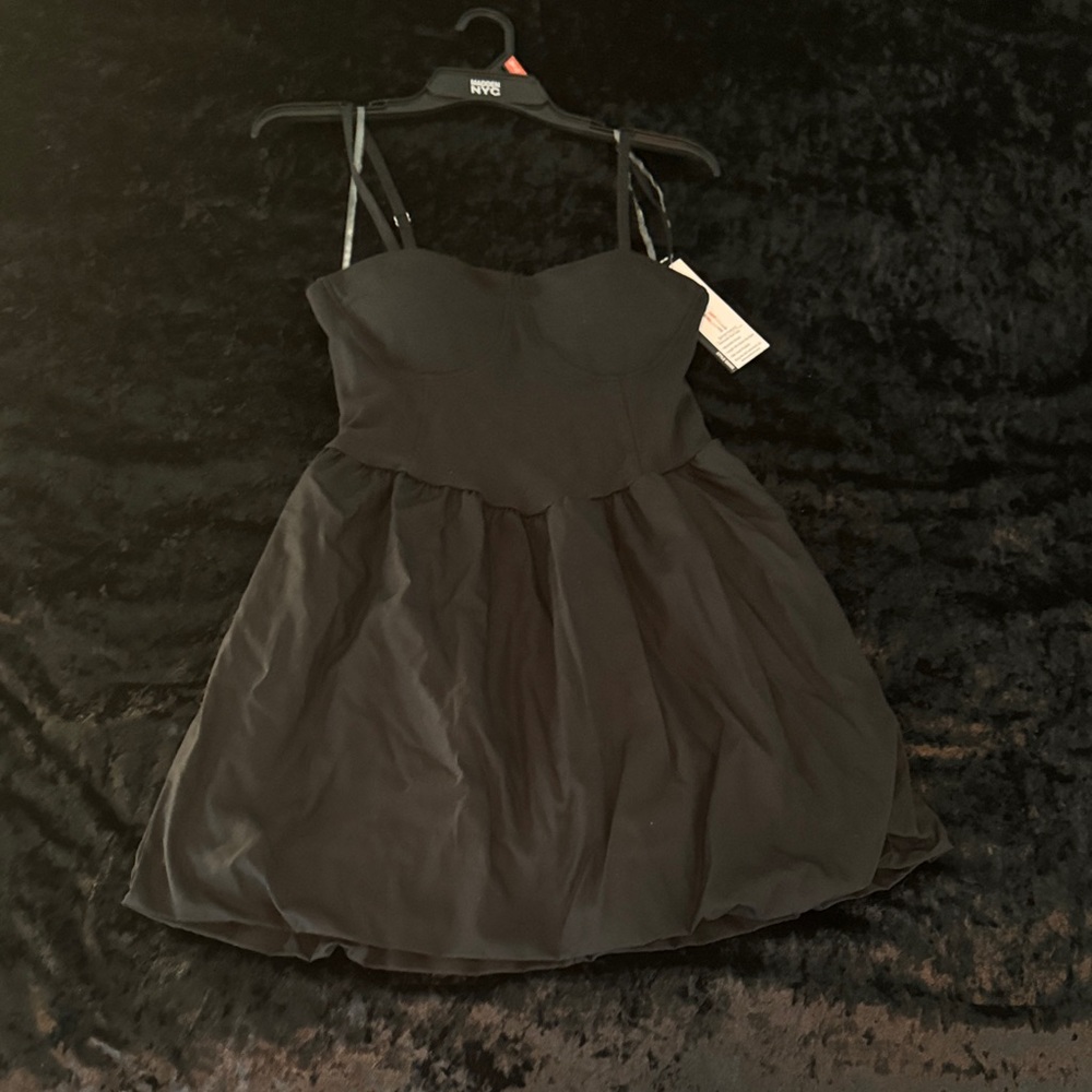 Elegant Black Spaghetti straps Dress